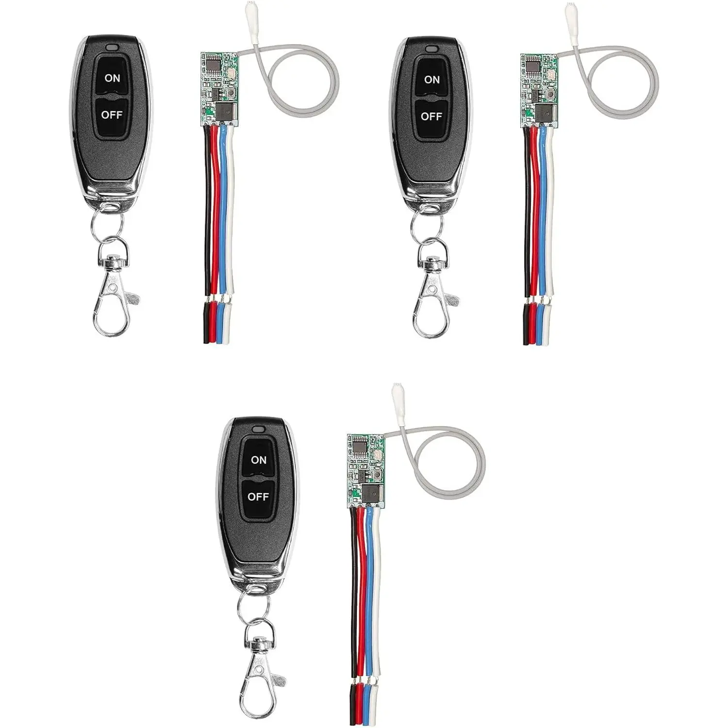 433M Universal  RF Remote Control  DC 6V 12V 24V 1CH  Relay  Secure RF Remote Control Switches Transmitter and Receiver kit, Momentary Toggle Latched Delay Mode