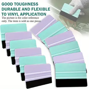 5pcs Purple And Teal Squeegee Scraper Tool, Squeegees For Vinyl Purple And Coral, Vinyl Squeegee Tools Vinyl Scraper For Crafting Vinyl Application