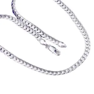 Men's 60cm Plain Stainless Steel Cuban Link Curb Chain Necklace - Fashion Costume Jewelry for Party, Birthday Gift, Daily Outfit Decor collar men