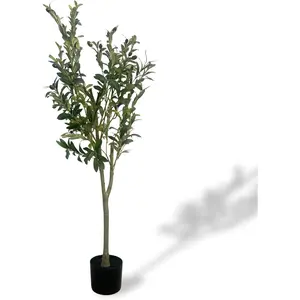 47.2-Inches Artificial Olive Tree in Pot for Indoor Home Office Store, Great Housewarming Gift