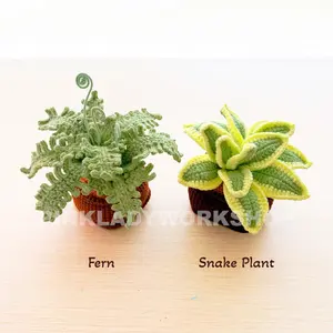 Handmade Crochet Plant Set | Mint | Monstera | Succulent | Fern | Snake Plant | Houseplant Gift | Crochet Home Decor | Indoor Garden Art Decorative Fruit