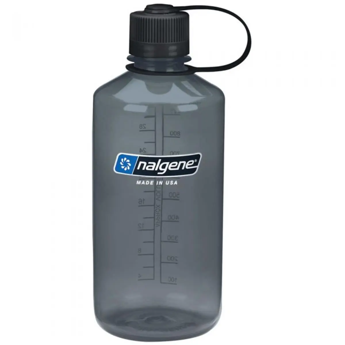 NALGENE 32oz Narrow Mouth Sustain Recycled Plastic Eco Friendly Water Bottle - Gray, Washable, Portable Kitchenware Drinkware for On-the-Go Use, Eco Friendly Bottle