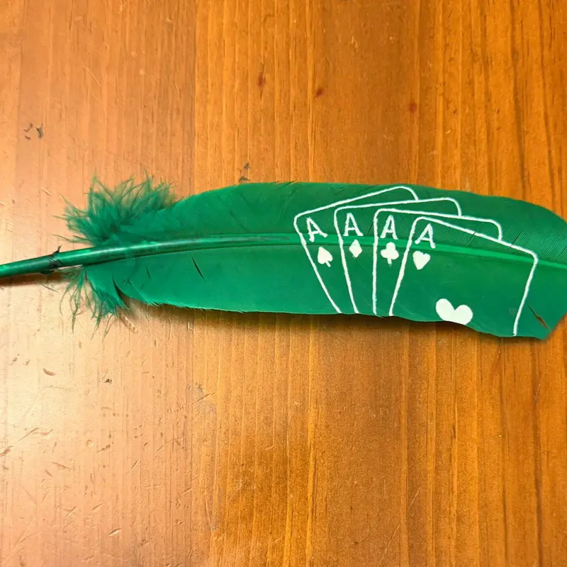 Aces Custom Hat Feather Aces Custom Hat Feather