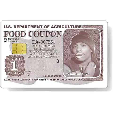 Funny Cartoon Tyrone Biggums Sticker - Food Coupon Themed, Debit/Credit Card Compatible, Waterproof, Scratch-Proof, Residue-Free, Tear-Resistant, Personalizes & Protects for Colleagues (DIY Scrapbooking Funny Stickers Supplies)