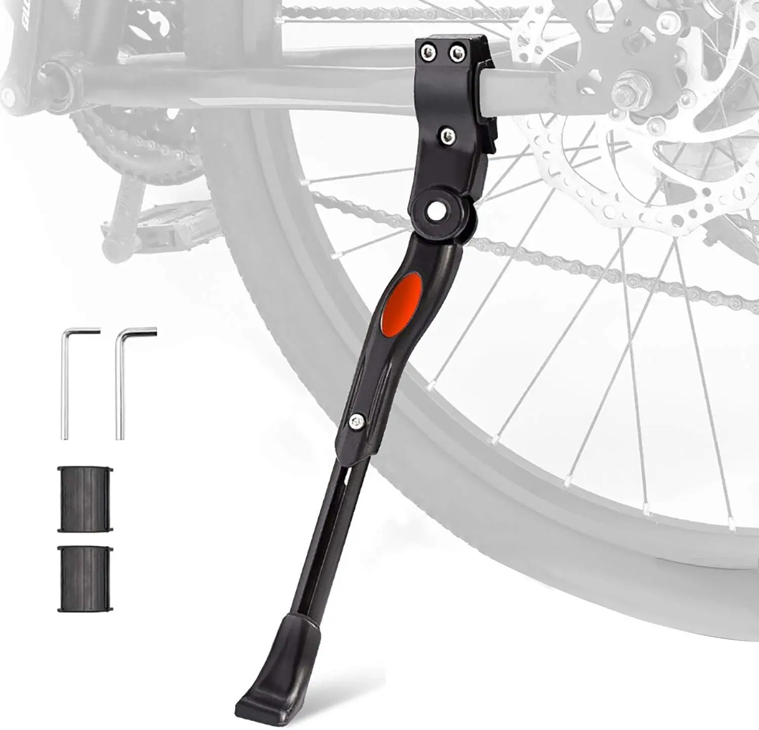 Adjustable Aluminum Rear Side Bike Kickstand Bicycle Stand for 22"-26" Bikes