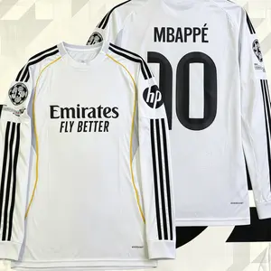 25-26 New  NO.10 Mbappe White Long-Sleeved Football Jersey