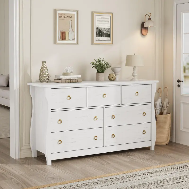 fashionable dresser nyt Mid-Century Modern Acacia 3 Drawer Dresser Set of 3 main image 0