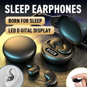 Wireless Sleep Earbuds, Comfortable Invisible Mini Sleeping Headphones for Side Sleepers,Extended battery life, LED display charging case, touch controls, ideal for sports, sleep and exercise, compatible with iOS and Android