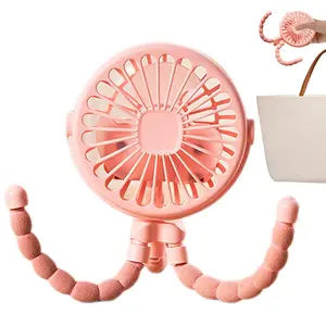 Portable Fan with Clip, USB Rechargeable Fan with 3-leg Clip, Flexible Fan for Stroller, Car Seat, Crib, Bed, Travel, Outdoor, Multifunction Rechargeable Fan