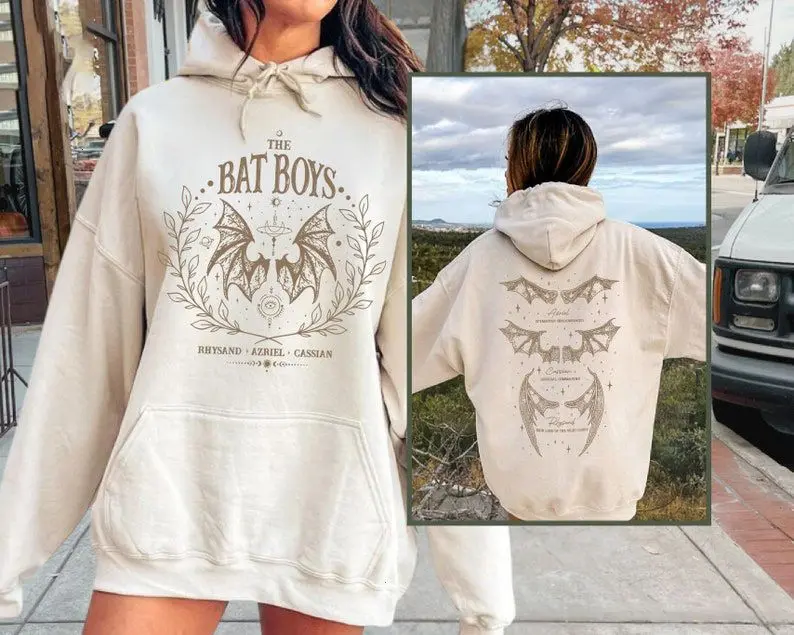 Bat Boys Hoodie, The Night Court Sweater, A Court OF Thorns And Roses Rhysand Cassian Azriel,Bookish Hoodie,Book Lover Gift,Bookish Gift