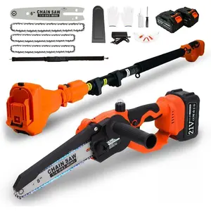 Electric Pole Saws for Tree Trimming 15ft, Cordless Pole   with  and Charger, 6"&8" Mini  for High Tree Branches Pruning &  , Gifts for Men Dad Husband Gadget