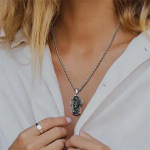 FaithHeart Archangel St. Michael Cross Necklace Protection Pendant