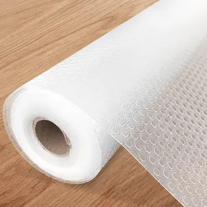 Non-Adhesive Cabinet Shelf Liners - 24in x 20FT Food Grade EVA Drawer Liner, Non-Slip Strong Grip Washable Clear Mat for Kitchen Cabinets, Pantry, Refrigerator & Drawers Cover