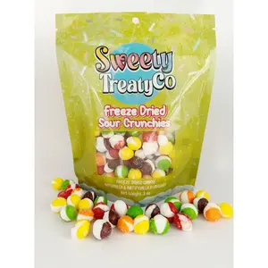 SweetyTreatyCo Freeze Dried Sour Frittles Fruit Candy - 3oz Chewy-Crunchy Snack with Pure Sugar, Sweet-Sour Flavor, Quality Ingredients & Versatile Use - Ideal Daily Snack