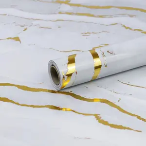White  Marble Contact Paper for Countertops 15.7" X 78"Glossy Peel and Stick Wallpaper  Self-Adhesive Removable Wall Paper for Kitchen Cabinets Bathroom Furniture