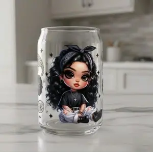 Black Bandana Cutie - UVDTF Wrap  for cups/hard surfaces sticker