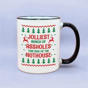 Jolliest Bunch of Assholes This Side of the Nuthouse Coffee Mug, Funny Coffee Cups, Funny Mugs, National Lampoon Christmas Vacation Inspired