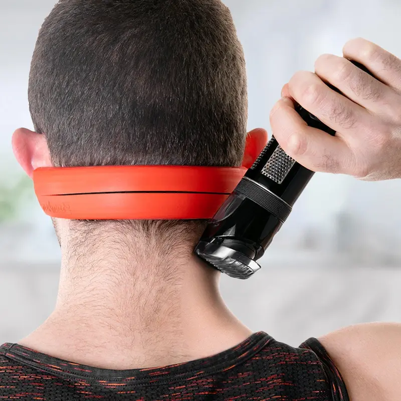Nekmate - The Original Neckline Shaving Template | Shave the back of your neck in 1 minute or less | Straight, Even Lines, DIY, Hands-Free, 100% Skin-Safe Silicone
