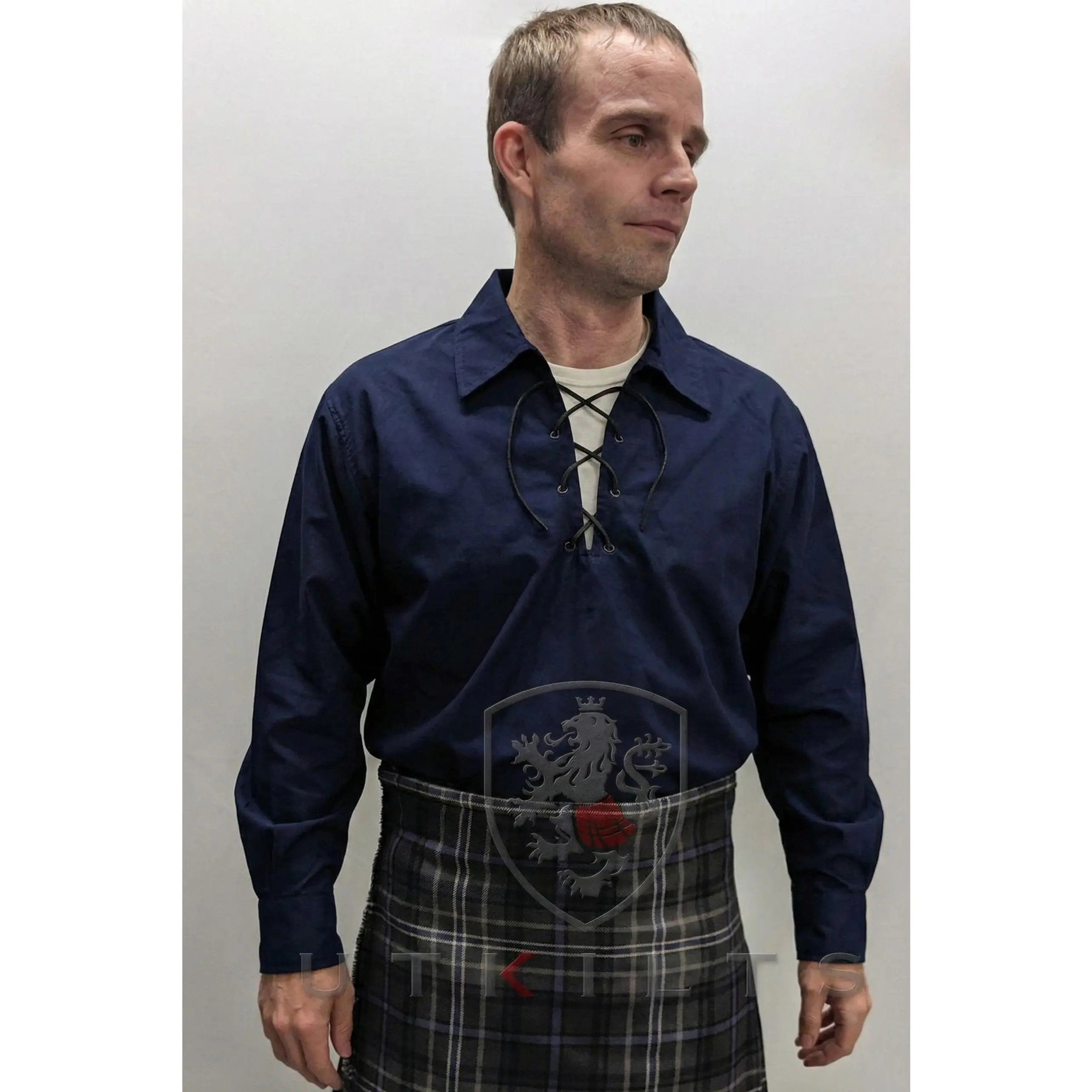 Ghillie Shirt – Jacobite, Blue Long Sleeve