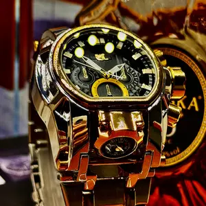 Men's Watch Oversized Guide Ball Unique Shaped Punk Design Street Fashion Timepiece in Stylish Gift Box Perfect Gift Quartz Wristwatch