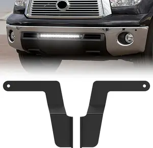Nilight Front Lower Hidden Bumper Mounting Brackets for 25inch Single Row Straight LED Light Bar Compatible with 2007-2013 Toyota Tundra
