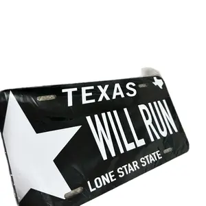 TEXAS WILL RUN License Plate - Custom Car/Truck License Plates
