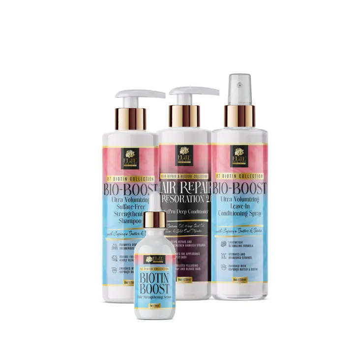 Bio-Boost Density Support & Volume Restoration System for Fine Thinning Hair with Sulfate-Free Shampoo Leave-In Spray & Biotin Serum (Elite Hair Care USA)