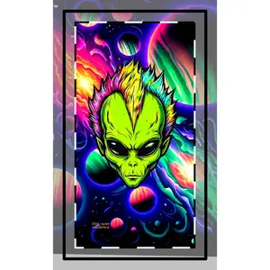 Custom Alien Space Magnets, Colorful Refrigerator Magnet, Gift for Sci-Fi Lovers, Decorate Your Kitchen, Unique Planetary Art