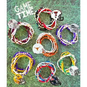 B201- Game Day Team Colors: Set of 6 Stretch Bracelets