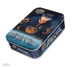 2024/25 Upper Deck Series 1 Hockey Factory Sealed Retail Tin