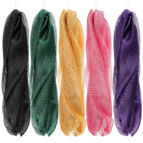 African Net Sponge Long Bathing Net Shower Body Scrubber Back Scrubber Skin Smoother Bathing Sponge for Daily Use or Stocking Stuffer