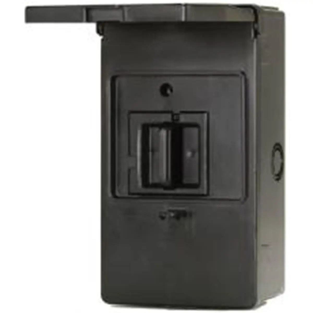 Eaton Non-Metallic Pullout AC Disconnect Switch, 30A 2 Pole 250V, 10 HP Max, Fusible Type, Rust Resistant for Coastal Areas, #2 to #14 Cu/Al Wire Range Back, Bottom and Side Knockouts