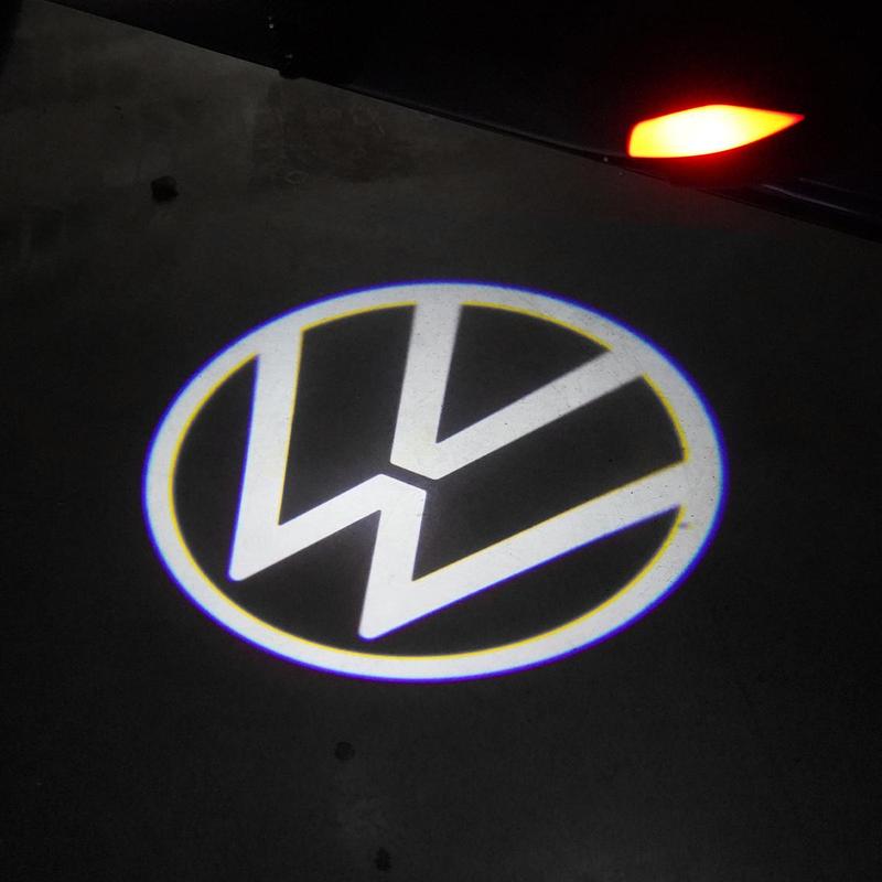 Vehicle Welcome Light Logo Projector Lamp Accessories for Volkswagen GTI, Polo, Golf, Passat, Tiguan, Arteon, Touareg, Tiguane, Caddy, Jetta, Bee