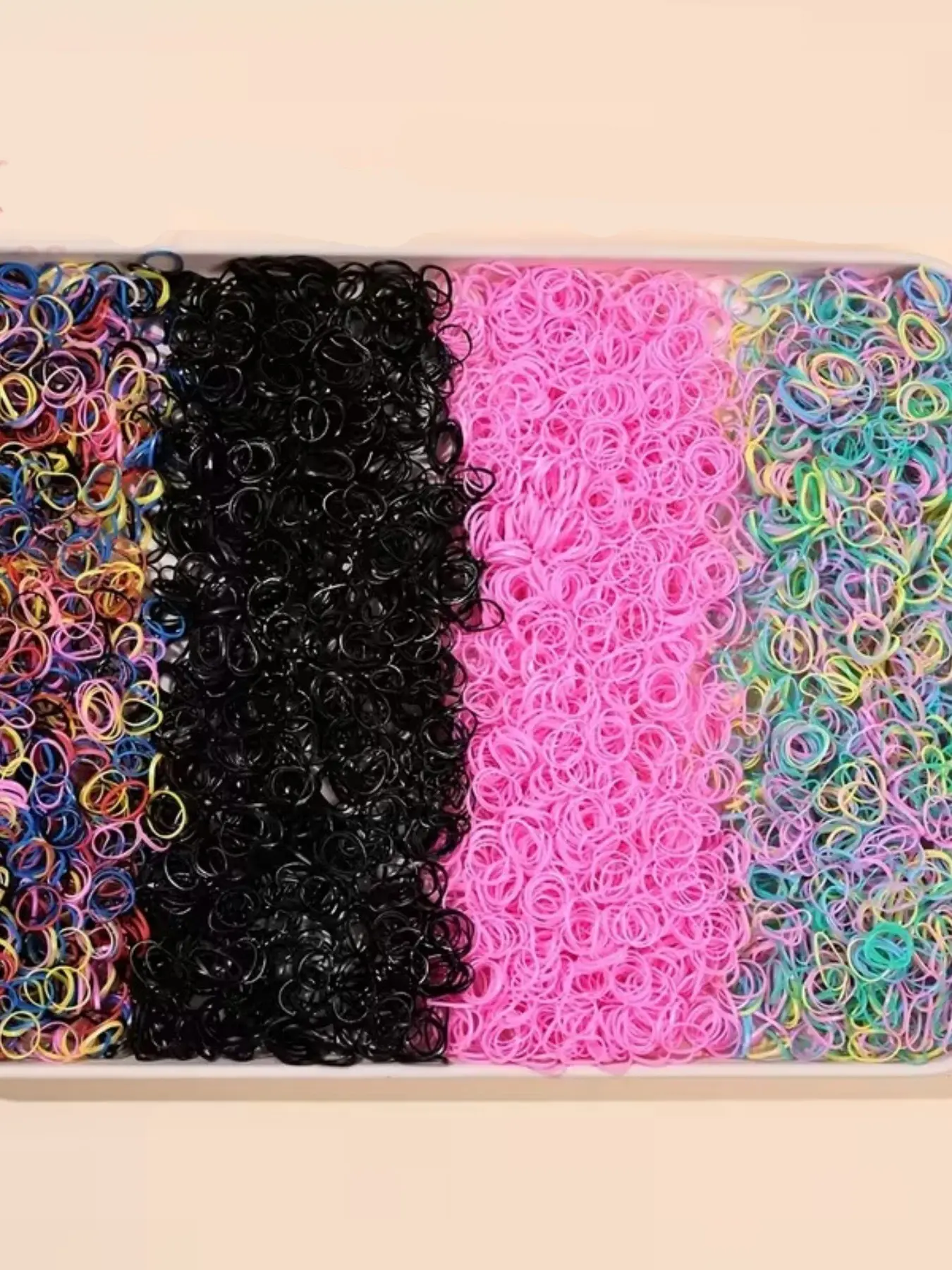 1000pcs Colorful Disposable Hair Ties, Cute Girls' Elastic Rubber Hair Bands, Hair Accessories, Suitable for Women & Pets, All Seasons