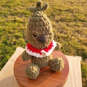 Small Crochet Grinch Plush, Amigurumi Christmas Decor, Green Grumpy Guy Stuffed Toy, Christmas Gift
