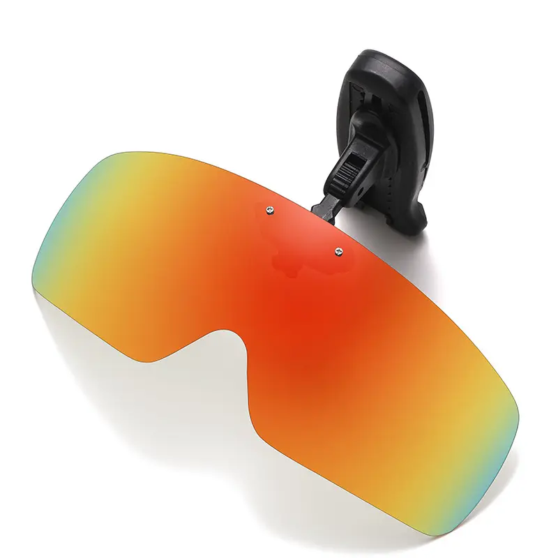 Black cap clamp, colored film, red lens