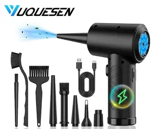 YUQUESEN Portable Cordless Duster Hand Vacuum, 51000RPM USB Rechargeable Multi-Function Cleaner, Lightweight Handheld Car Accessories Tech Gadgets for Car & Keyboard, Eco-Friendly Energy-Efficient