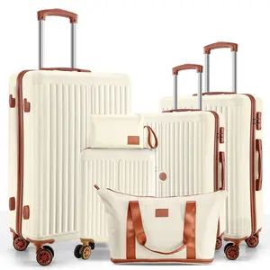Luggage Sets 6 Piece ABS+PC Hardside, Luggage Set with Spinner Wheels, TSA Lock, Lightweight Carry on Luggage, 16"/20"/24"/28" Suitcase with Duffel & Organizer