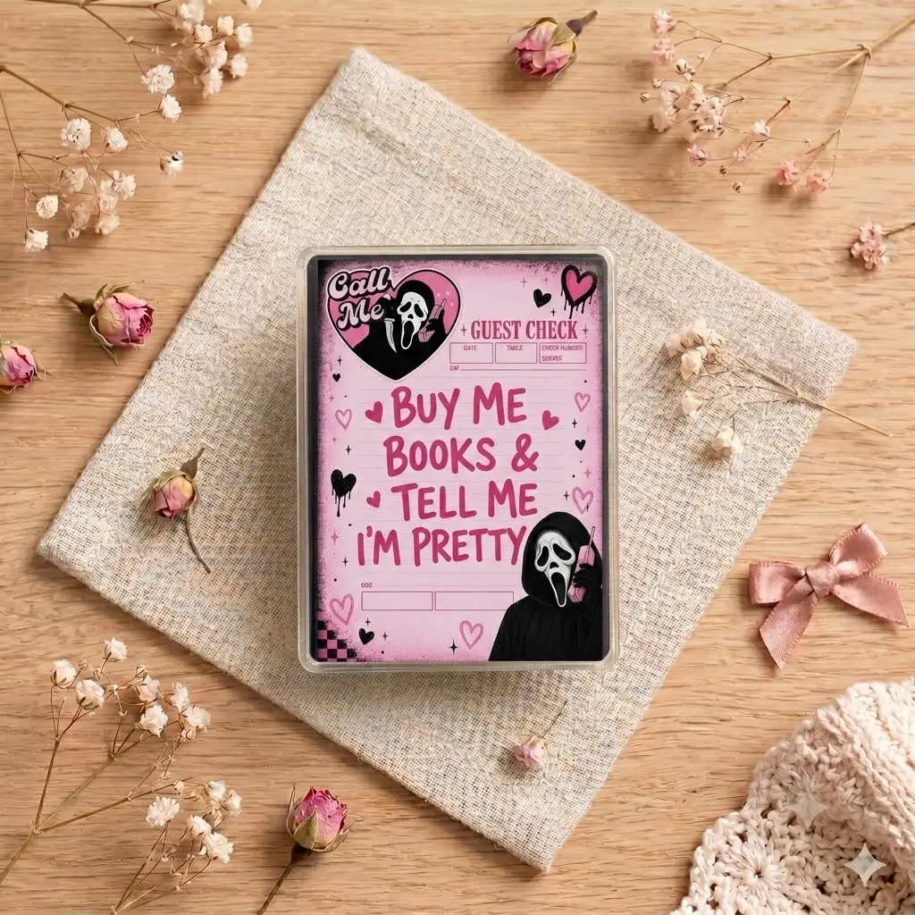 Funny Horror Phone Grip Set, Aesthetic Spooky Pop Socket, Cute Book Lover Phone Holder