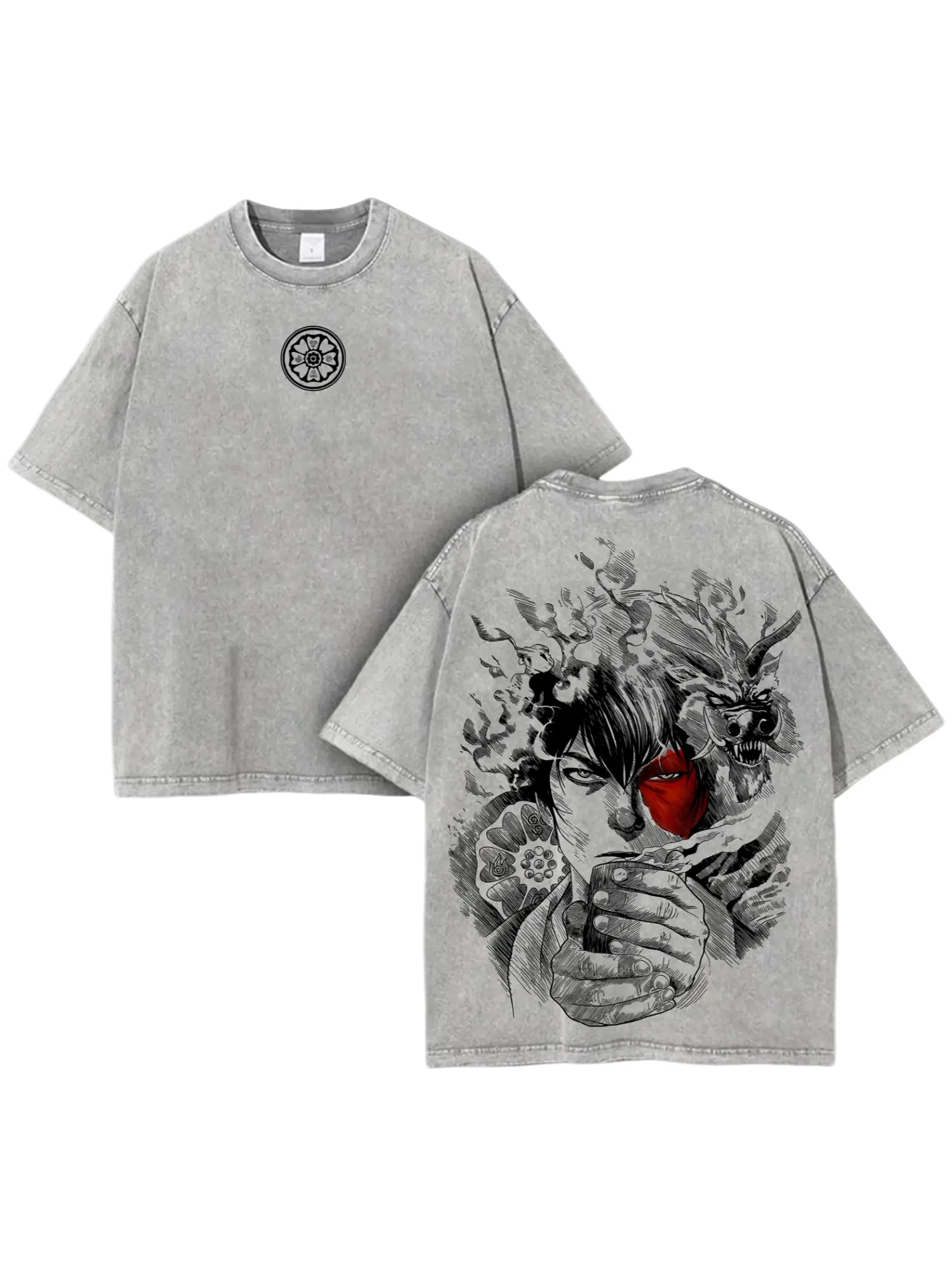 Zuko Avatar The Last Airbender Anime Double Printed Vintage Washed Tee Unisex Oversize Heavyweight Cotton T-shirt for Anime Fans and Love casual short-sleeve graphic t-shirt style