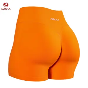 AUROLA Influence Collection Seamless Workout Shorts for Women – Scrunch Butt Lift Gym Shorts, Squat Proof Compression Activewear, No Roll Up 4.5" Inseam