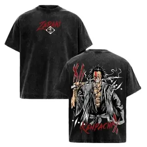 Kenpachi Zaraki T-Shirt – Bleach Vintage Oversized Anime Graphic Tee, Dark Streetwear Aesthetic Top, Acid Soft Cotton Shirt, Casual Unisex Apparel, Gift for Bleach Fans