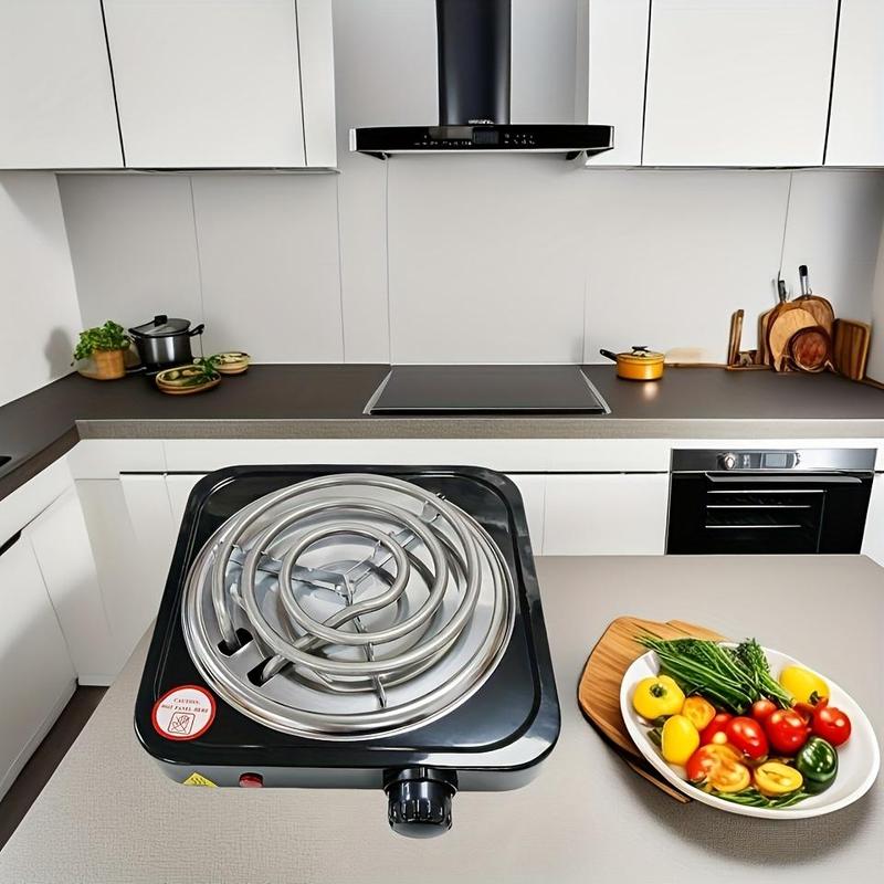 Electric Gas Stove with Strong Fire Burner Head Compact Portable Heating Block for Apartment Kitchen Indoor RV Use