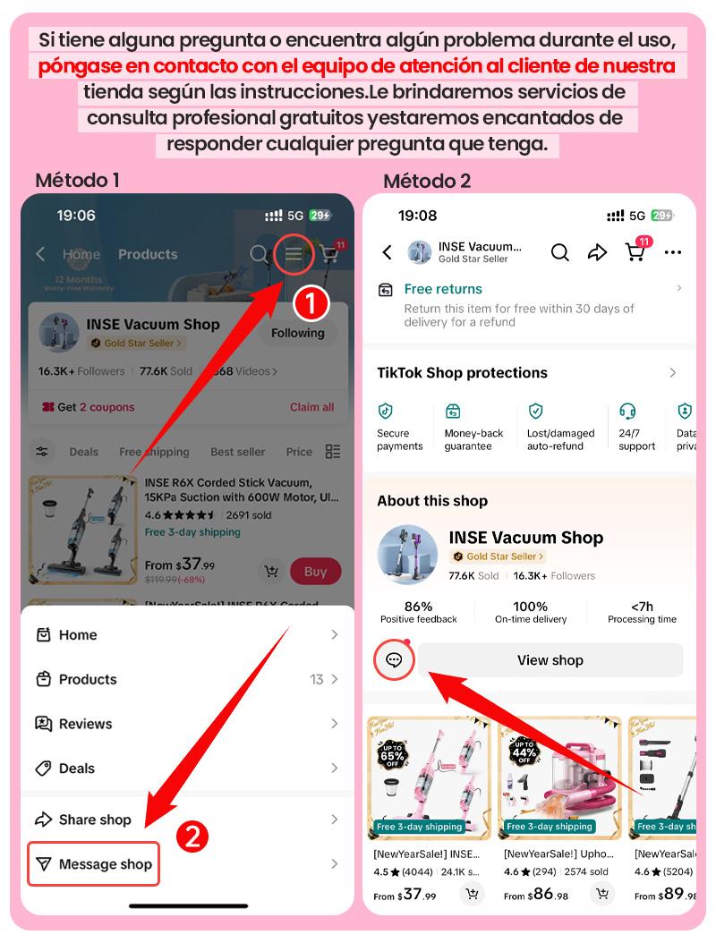 [Promoción] INSE R6X Aspiradora Escoba con Cable 600W 15KPa, Ultraligera sin Bolsa, 3 en 1 de Mano para Hogar, Alfombra, Suelo Duro, Pelo de Mascotas y Coche