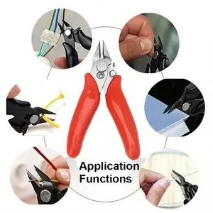 Stainless Steel Mini Electronic Scissors, Portable Small Slant Snips, 3.5 Inch Pliers, 1/2/3 Pieces Set, Durable and Compact