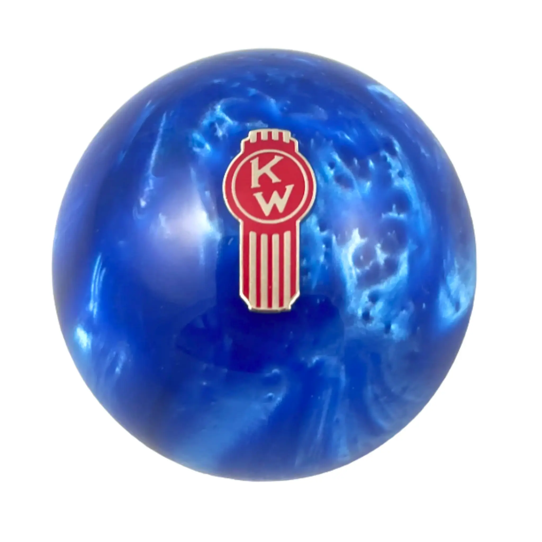 Twisted Shifterz – Pearl Brake Knob with Crooked Kenworth Emblem (Sold Individually)