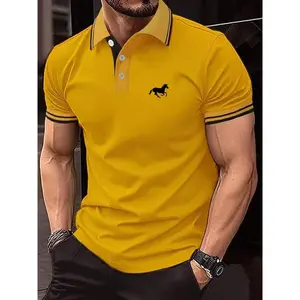 Men's T-shirt Classic Short sleeved Polo Shirt Summer Top Casual T-shirt Button Lapel Super Large S-3XL Casual Polo Shirt Menswear Tropical Shortsleeve Wetsuit Biker thletic sportswear active outfits neoprene gym tank top athletic built-in short sundress