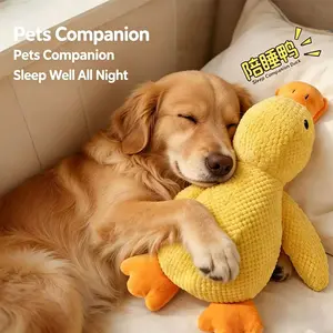 Little yellow duck plush pet toy for self-entertainment, durable, chewable, sound-making, for small and medium-sized dogs