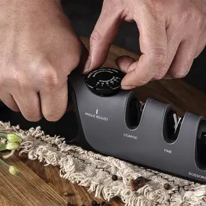 Adjustable Kitchen Knife Sharpener, Manual Tungsten Steel Sharpener, Fast Household Knife Sharpening Tool