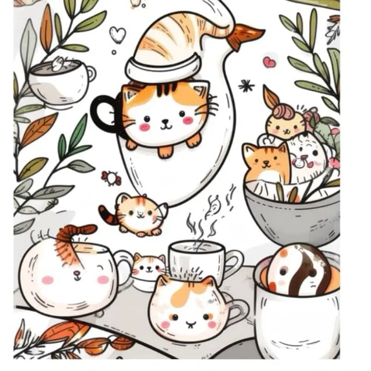Whisker Wonders: A Cozy Cat Coloring Journey